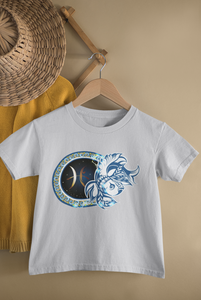 Pisces Zodiac Sign Half Sleeves T-Shirt For Girls -KidsFashionVilla