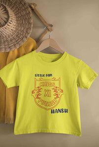 Custom Name IPL PBKS Punjab Super Kings Little Fan Half Sleeves T-Shirt for Boy-KidsFashionVilla