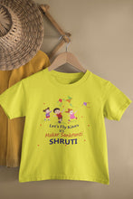 Load image into Gallery viewer, Custom Name Kai Po Che Makar Sankranti Half Sleeves T-Shirt For Girls -KidsFashionVilla
