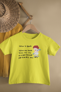 After A Bath Poem Half Sleeves T-Shirt For Girls -KidsFashionVilla