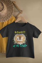 Load image into Gallery viewer, Roar I Am One First Birthday Half Sleeves T-Shirt for Boy-KidsFashionVilla
