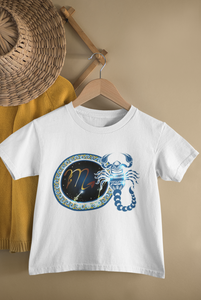 Scorpio Zodiac Sign Half Sleeves T-Shirt for Boy-KidsFashionVilla