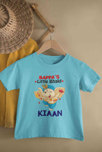 Load image into Gallery viewer, Custom Name Little Bappa Bhakt Ganesh Chaturthi Half Sleeves T-Shirt for Boy-KidsFashionVilla
