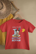 Load image into Gallery viewer, Custom Name Its My First Birthday Half Sleeves T-Shirt for Boy-KidsFashionVilla
