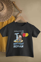Load image into Gallery viewer, Custom Name Its My First Birthday Half Sleeves T-Shirt for Boy-KidsFashionVilla

