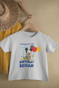 Custom Name Its My First Birthday Half Sleeves T-Shirt for Boy-KidsFashionVilla