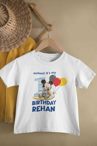 Custom Name Its My First Birthday Half Sleeves T-Shirt for Boy-KidsFashionVilla