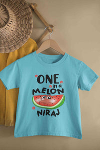 Custom Name Happy One Year First Birthday Half Sleeves T-Shirt for Boy-KidsFashionVilla