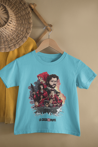 La Casa De Papel Money Heist Half Sleeves T-Shirt for Boy-KidsFashionVilla