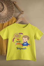Load image into Gallery viewer, Custom Name My First Rakhi Half Sleeves T-Shirt for Boy-KidsFashionVilla
