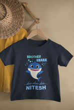 Load image into Gallery viewer, Custom Name Brother Shark Doo Doo Doo Rakhi Half Sleeves T-Shirt for Boy-KidsFashionVilla
