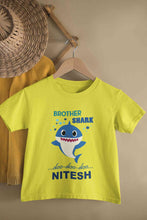 Load image into Gallery viewer, Custom Name Brother Shark Doo Doo Doo Rakhi Half Sleeves T-Shirt for Boy-KidsFashionVilla
