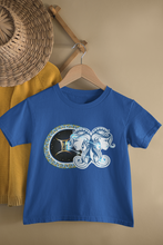 Load image into Gallery viewer, Gemini Zodiac Sign Half Sleeves T-Shirt For Girls -KidsFashionVilla
