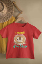 Load image into Gallery viewer, Roar I Am One First Birthday Half Sleeves T-Shirt for Boy-KidsFashionVilla
