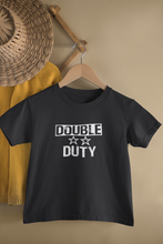Load image into Gallery viewer, Double Duty Twins Sisters Matching Kids Half Sleeves T-Shirts -KidsFashionVilla
