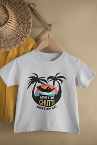 Abhi Toh Chutti Suru Hui Hai Matching Family Half Sleeves T-Shirts-KidsFashionVilla