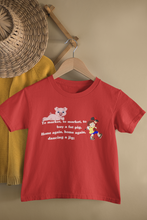 Load image into Gallery viewer, To Market To Market Poem Half Sleeves T-Shirt For Girls -KidsFashionVilla
