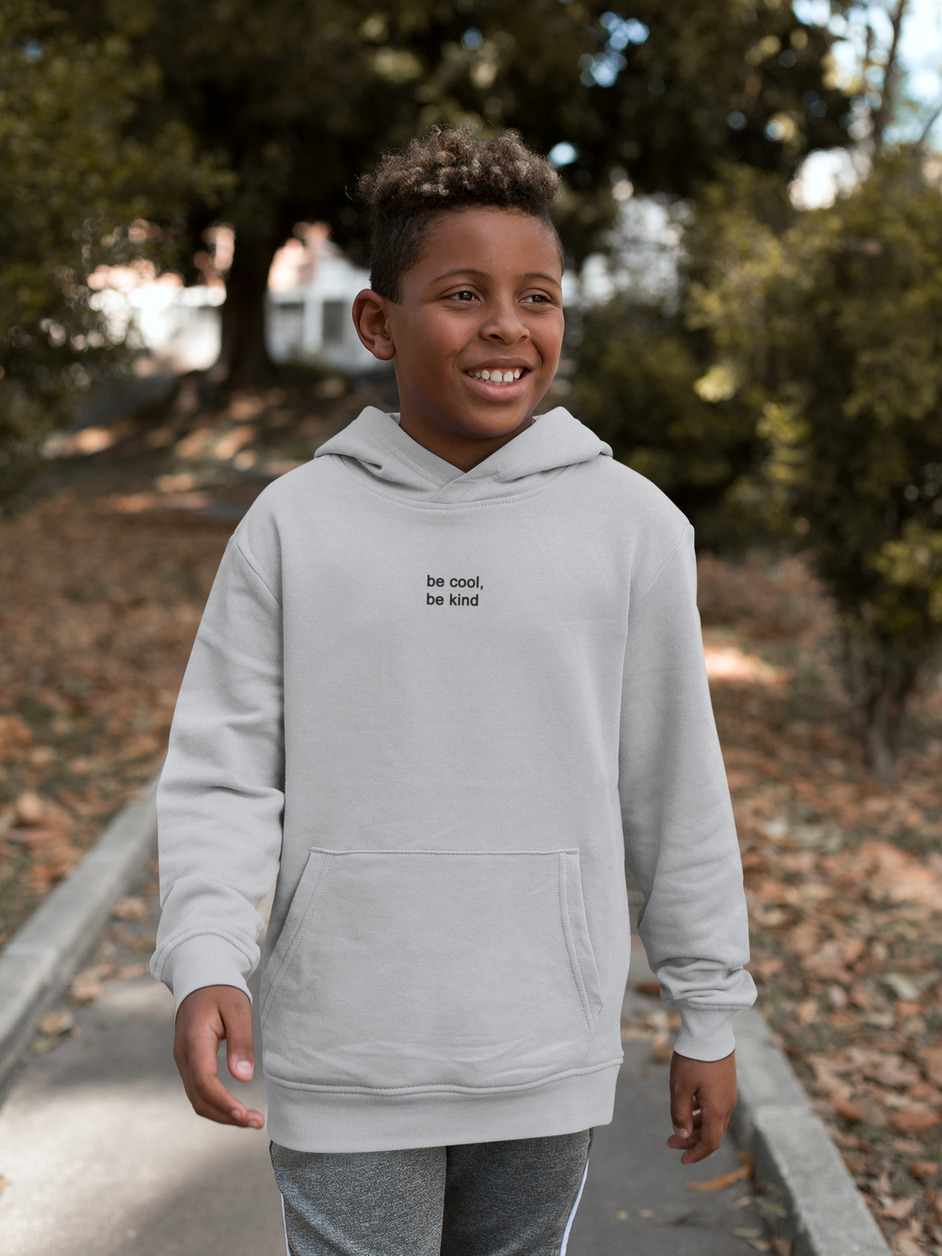 Be Cool Be Kind Minimal Boy Hoodies-KidsFashionVilla