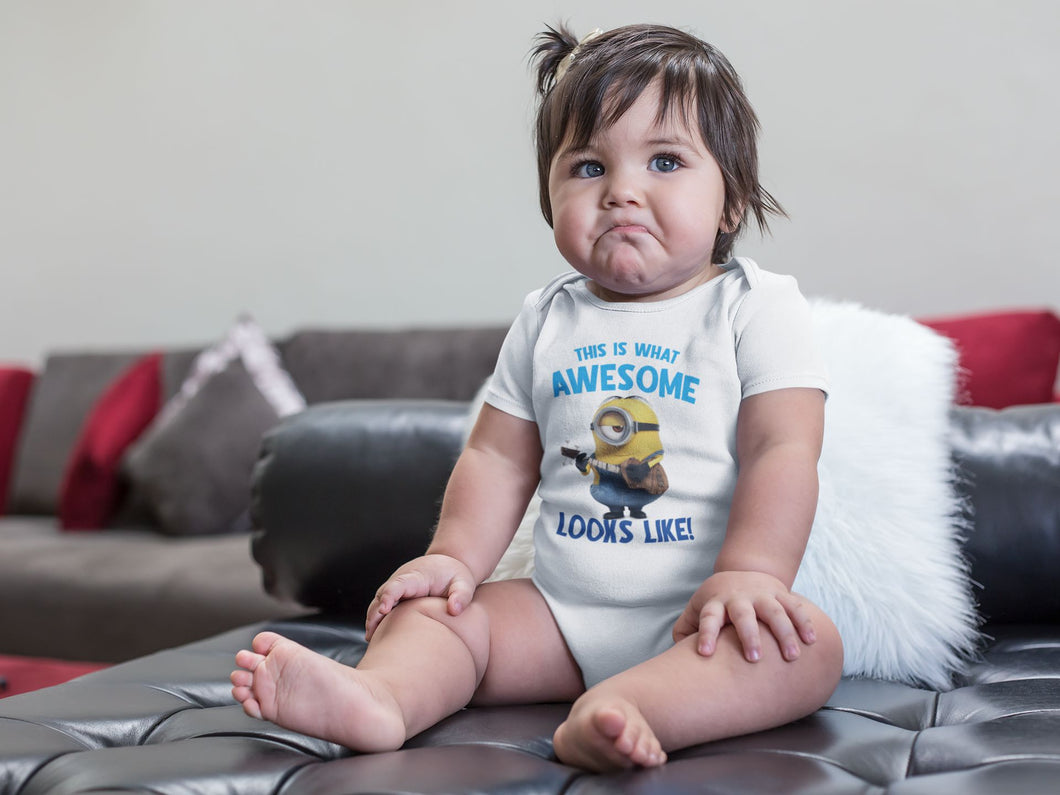 This Is What Awesome Looks Like Rompers for Baby Girl- KidsFashionVilla