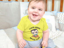 Load image into Gallery viewer, Super Heros Never Sleeps Rompers for Baby Boy- KidsFashionVilla
