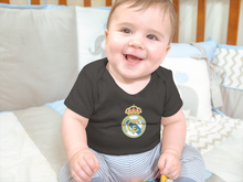 Load image into Gallery viewer, Real Madrid Black Rompers for Baby Boy - KidsFashionVilla
