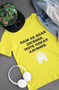 Nani Ke Ghar Jayege Brother-Brother Kids Half Sleeves T-Shirts -KidsFashionVilla