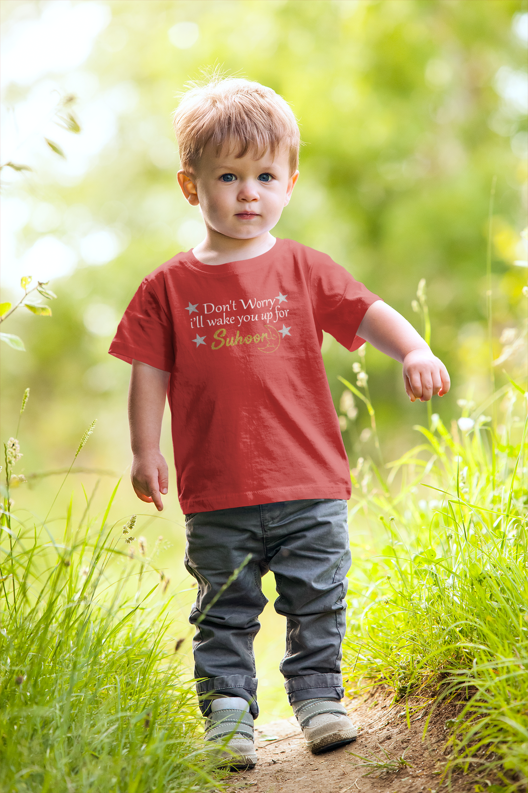 Don't Worry I'll Wake You Up For Suhoor Eid Half Sleeves T-Shirt for Boy-KidsFashionVilla