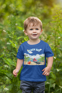 Beach Day Half Sleeves T-Shirt for Boy-KidsFashionVilla