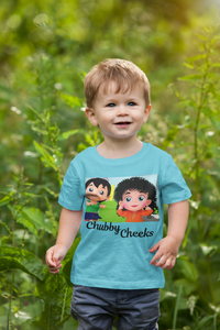 Chubby Cheeks Poem Half Sleeves T-Shirt for Boy-KidsFashionVilla