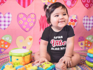 Apna Vibe Alag Hai Rompers for Baby Girl- KidsFashionVilla