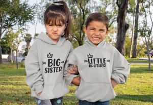 Big Sister Little Brother Kids Matching Hoodies -KidsFashionVilla