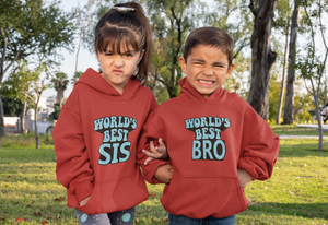 Worlds Best Brother-Sister Kids Matching Hoodies -KidsFashionVilla