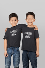 Load image into Gallery viewer, Double Duty Twins Brothers Matching Kids Half Sleeves T-Shirts -KidsFashionVilla

