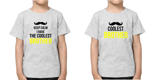 Keep Calm I Have The Coolest Brother-Brother Kids Half Sleeves T-Shirts -KidsFashionVilla