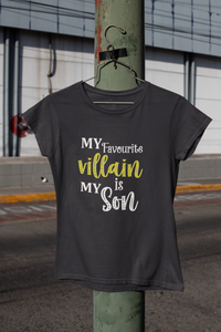 Favourite Villian Mother And Son Black Matching T-Shirt- KidsFashionVilla