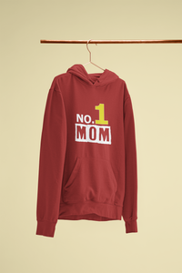 No 1 Son Mother And Son Red Matching Hoodies- KidsFashionVilla