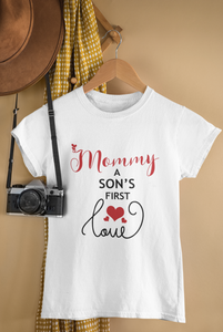 Mommy Sons First Love Mother And Son White Matching T-Shirt- KidsFashionVilla