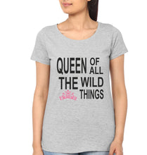 Load image into Gallery viewer, Queen Of All The Wild Things Wild Things Mother and Daughter Matching T-Shirt- KidsFashionVilla
