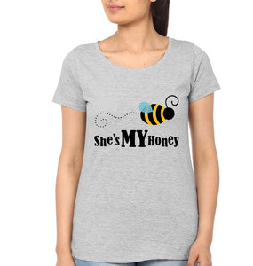She Is My Honey Mother and Daughter Matching T-Shirt- KidsFashionVilla