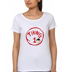 Thing1 Thing2 Mother and Daughter Matching T-Shirt- KidsFashionVilla