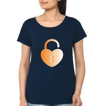 Load image into Gallery viewer, Lock Key Mother and Daughter Matching T-Shirt- KidsFashionVilla
