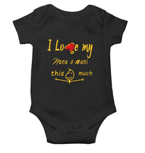 Load image into Gallery viewer, I Love My Nana Nani Black Rompers for Baby Boy - KidsFashionVilla
