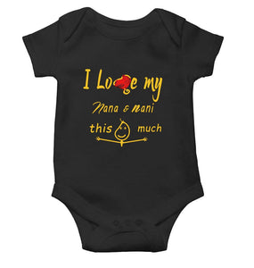 I Love My Nana Nani Black Rompers for Baby Boy - KidsFashionVilla