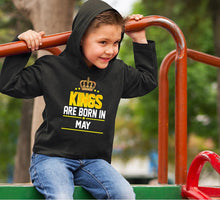 Load image into Gallery viewer, Kings Are Born In May Boy Hoodies-KidsFashionVilla
