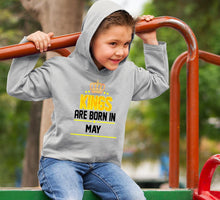 Load image into Gallery viewer, Kings Are Born In May Boy Hoodies-KidsFashionVilla
