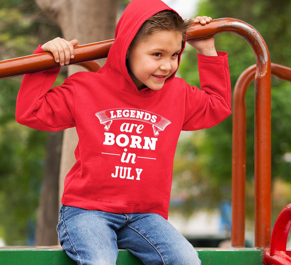 Legends are Born in July Boy Hoodies-KidsFashionVilla