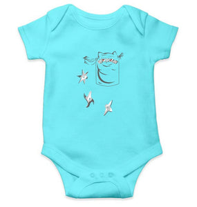 Ninja Cat Abstract Rompers for Baby Boy- FunkyTradition FunkyTradition