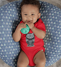 Load image into Gallery viewer, Ornamental Owl Abstract Rompers for Baby Boy- FunkyTradition FunkyTradition
