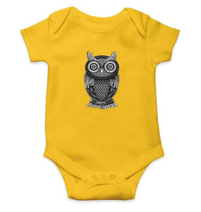 Ornamental Owl Abstract Rompers for Baby Boy- FunkyTradition FunkyTradition