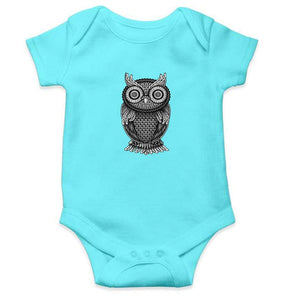 Ornamental Owl Abstract Rompers for Baby Boy- FunkyTradition FunkyTradition